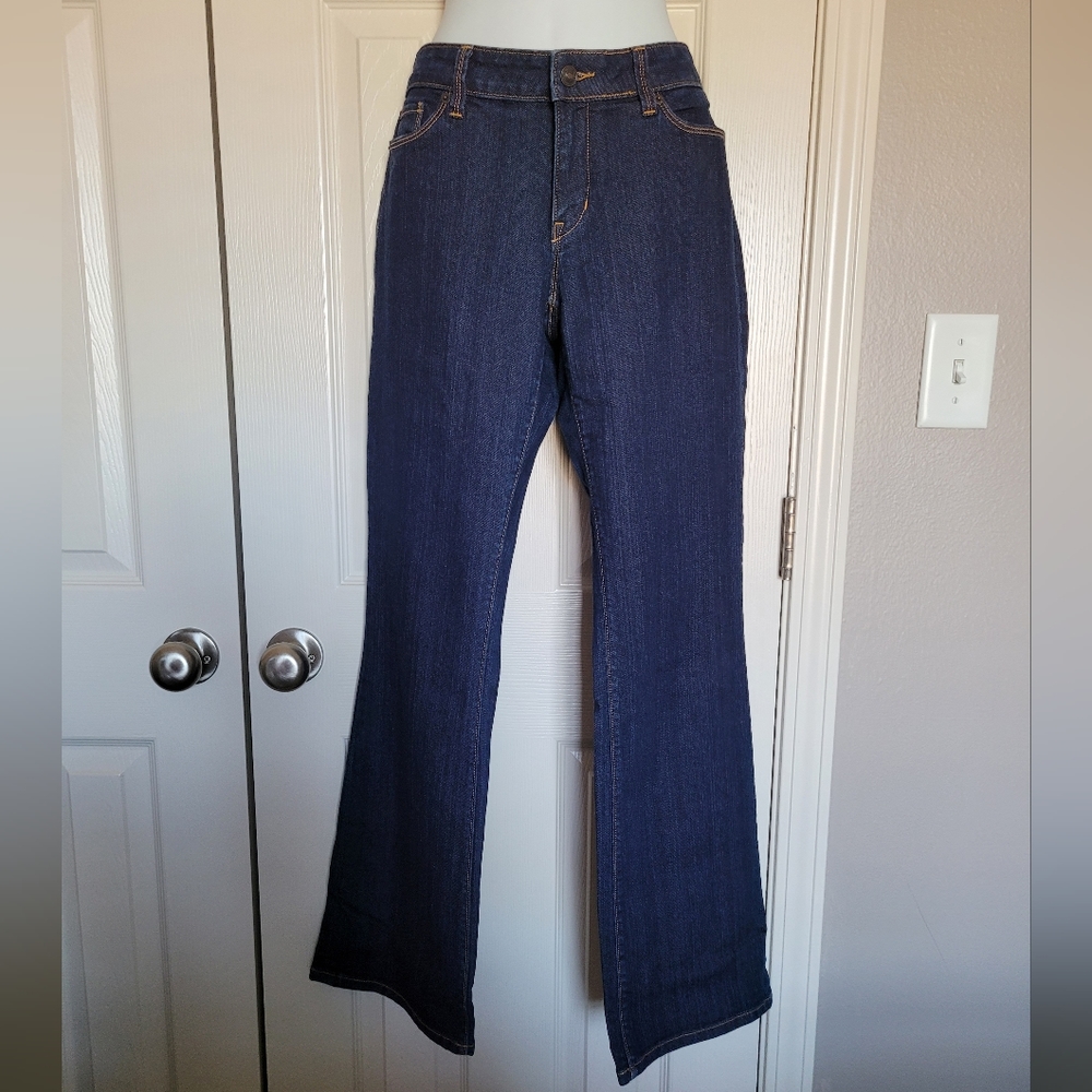 Loft Curvy Boot Jeans - sz 10, Dark Blue, EUC